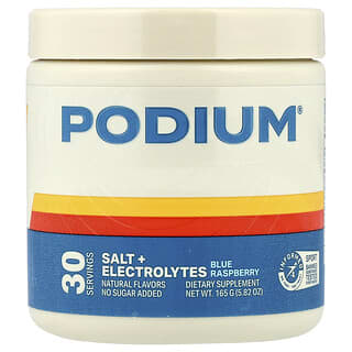 Podium Nutrition, Só + elektrolitok, kék málna, 165 g