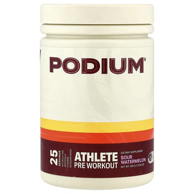 Podium Nutrition, 鍛鍊前配方，酸西瓜味，13.93 盎司（395 克）