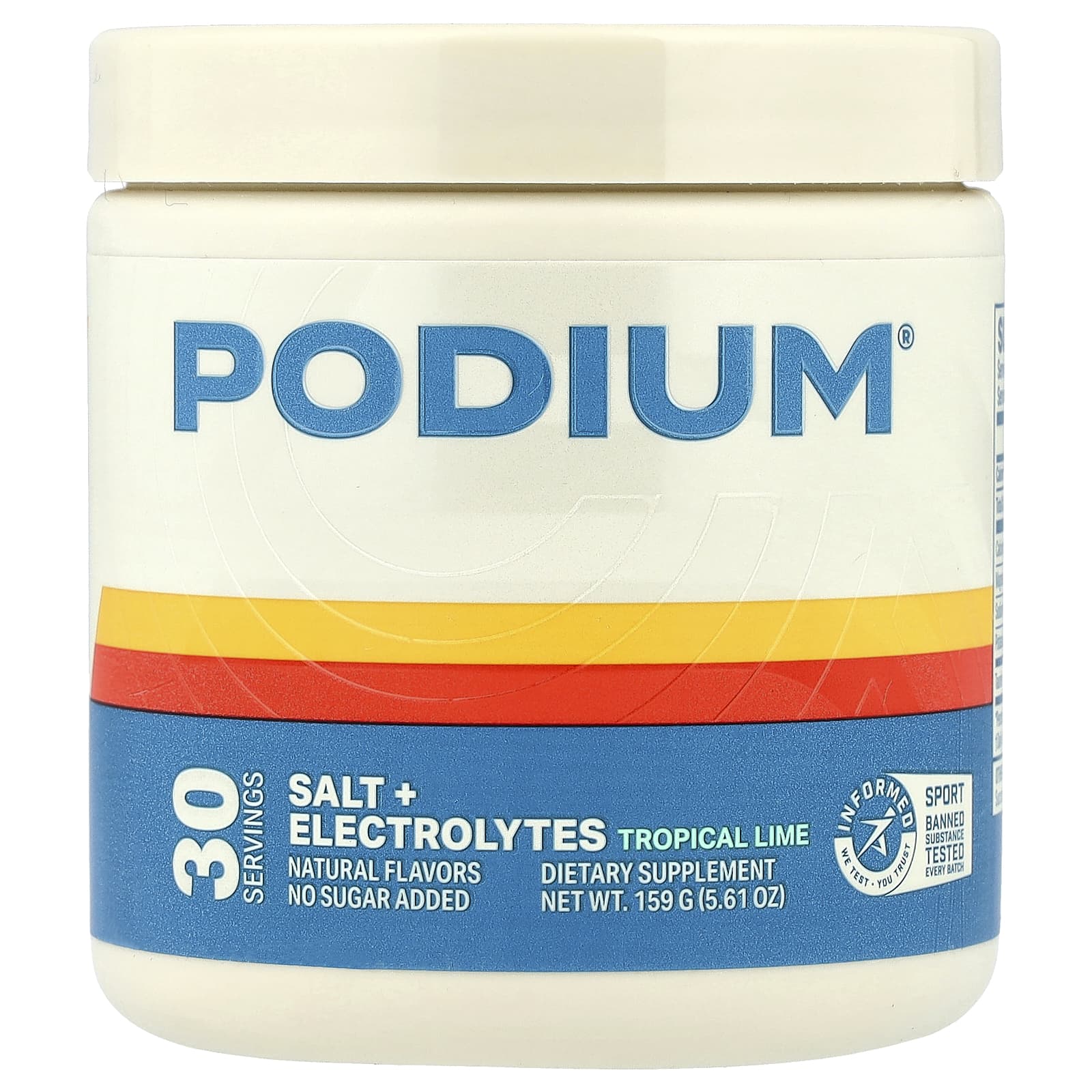 Podium Nutrition, соль и электролиты, тропический лайм, 159 г (5,61 унции)