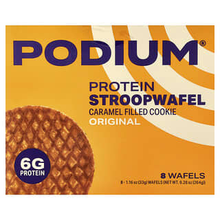Podium Nutrition, Protein Stroopwafel, Original, 8 Wafels, 1.16 oz (33 g) Each
