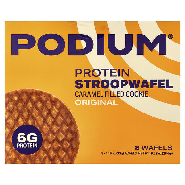 بوديوم نوتريشن‏, Stroopwafel ، أصلي ، 8 قطع من رقائق البطاطس ، 1.16 أونصة (33 جم) لكل قطعة