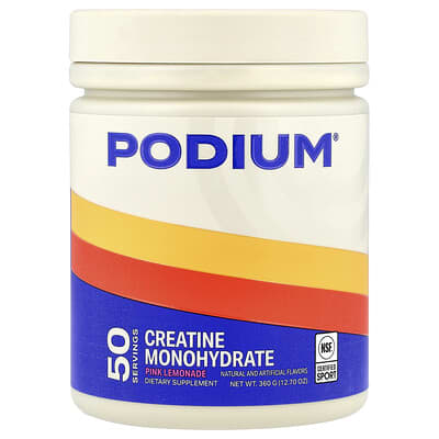 Podium Nutrition, Creatine Monohydrate, Pink Lemonade Flavor, 12.7 oz (360 g)
