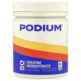Podium Nutrition‏, קריאטין מונוהידרט, לימונדה ורודה, 360 גרם (12.7 אונקיות)