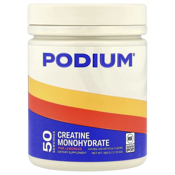 Podium Nutrition, Creatine Monohydrate, Pink Lemonade, 12.7 oz (360 g)