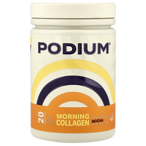Podium Nutrition Morning Collagen, Mocha, 11.43 oz (324 g)