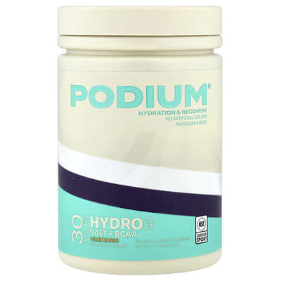 Podium Nutrition, Hydro & Salt 2025 + BCAA, Peach Mango, 14.6 oz (414 g)