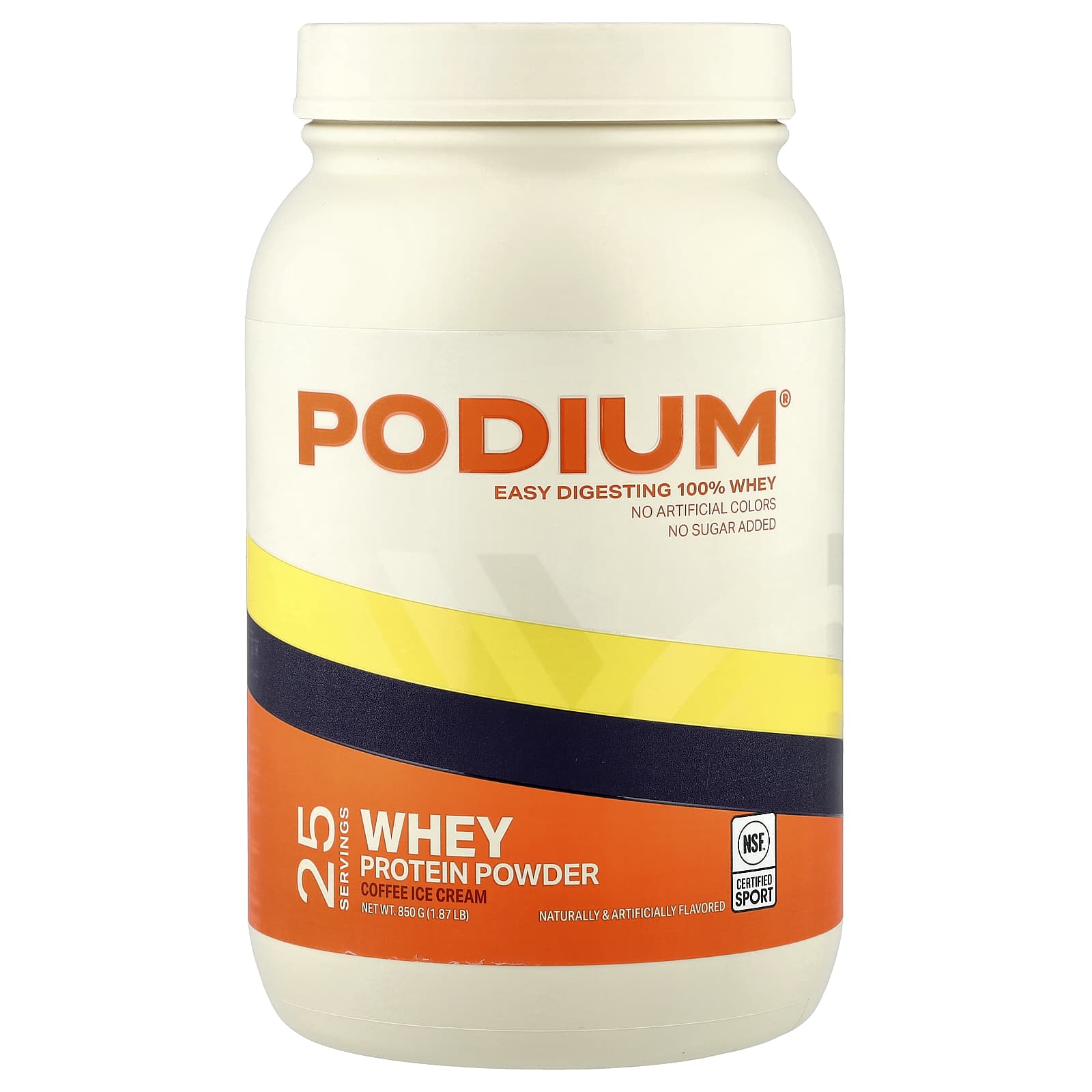 Podium Nutrition, сывороточный протеин в порошке, со вкусом кофе и мороженого, 850 г (1,87 фунта)
