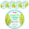Green Tea Collagen Beauty Mask, Kollagen-Schönheitsmaske mit grünem Tee, 12 Blätter, je 18 g (0,63 oz.)