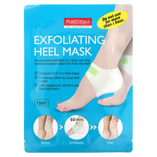 Purederm, Exfoliating Heel Mask, 1 Pair