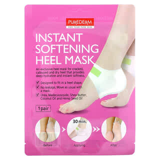 Purederm, Instant Softening Heel Beauty Mask, glättende Heel-Beauty-Maske, 1 Paar, 18 g (0,63 oz.)
