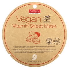 Purederm, Vegan Vitamin Sheet Beauty Mask, 1 Tuchmaske, 23 g (0,81 oz.)
