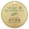 Vegan Tea Tree Sheet Beauty Mask, 1 тканевая маска, 23 г (0,81 унции)