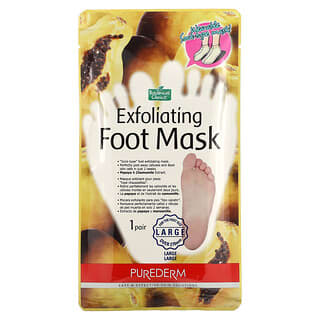 Purederm, Exfoliating Foot Mask, Large, 1 Pair