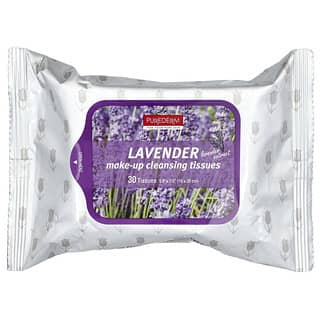 Purederm, 메이크업 클렌징 티슈, 라벤더, 티슈 30개