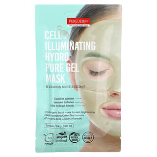 Purederm, Masque de beauté Hydro Pure illuminant les cellules, 1 masque en tissu, 24 g