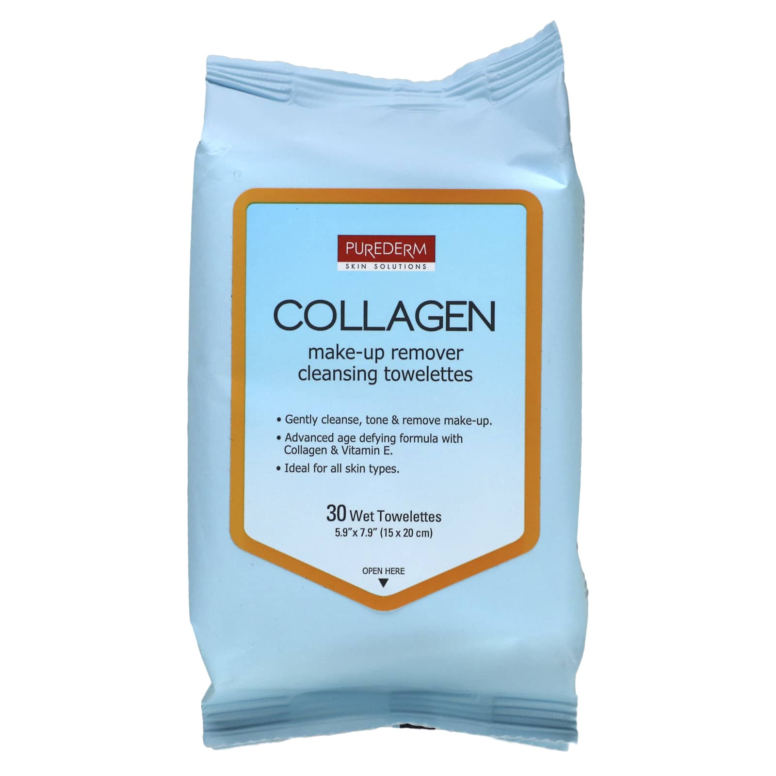 Purederm Make Up Remover Cleansing Towelettes Collagen 30 Wet Towelettes purederm-make-up-remover-cleansing-towelettes-collagen-30-wet-towelettes