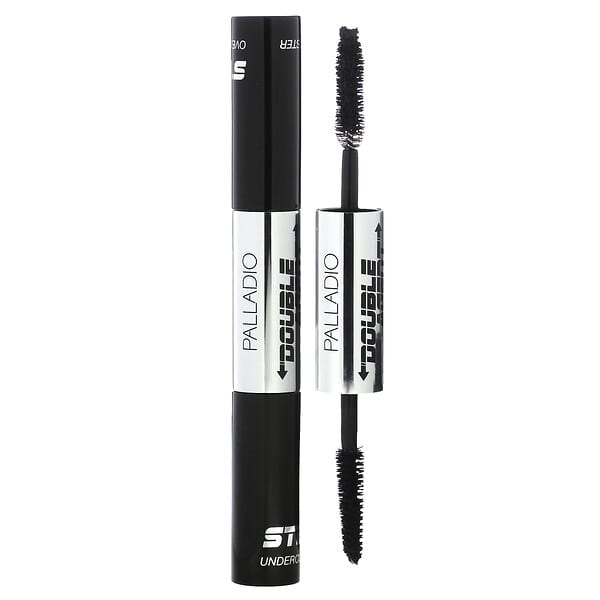 Palladio, 이중 작용 마스카라, 제트 블랙, 각 5.5ml(0.19fl oz)