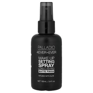 Palladio, 4Ever + Ever, Spray fijador de maquillaje, Acabado mate de larga duración, 100 ml (3,4 oz. Líq.)