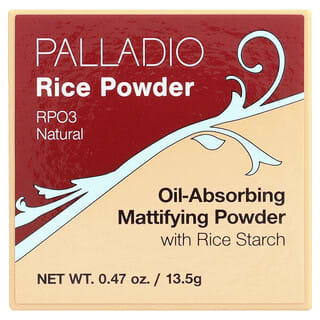 Palladio, Arroz en polvo, Natural, 0,60 oz (17 g)