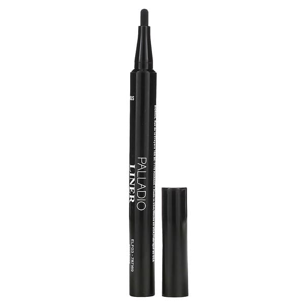 Palladio, 라이너 옵세스드, 2-in-1 잉크 라이너 마카, 블랙키스트 블랙 EHF03, 1ml(0.034fl oz)
