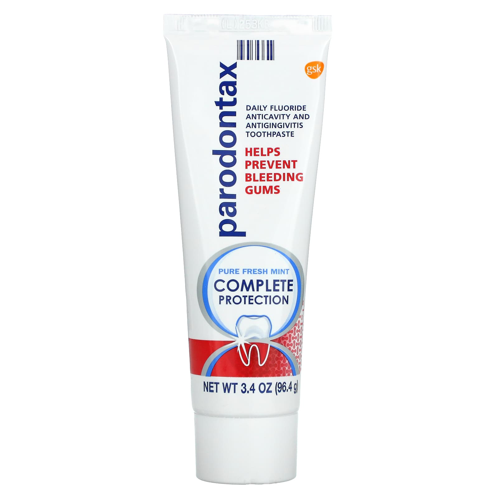 Parodontax, Daily Fluoride Anticavity And Antigingivitis Toothpaste, Complete Protection, Pure Fresh 3.4 oz (96.4 g)