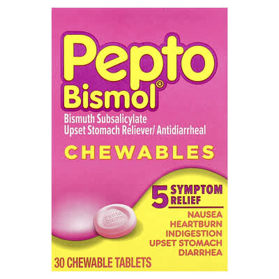 Pepto Bismol, Pepto Bismol® Chewables, 30 Chewable Tablets