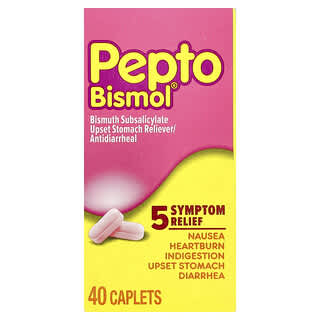 Pepto Bismol, Bismuth Subsalicylate, 262 mg, 40 Caplets