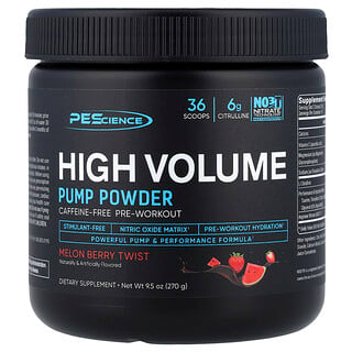 PEScience, Голям обем, Пудра на прах, без кофеин, Пъпеши, 9,5 унции (270 g)