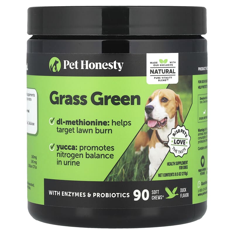 Grass Green, For Dogs, Duck, 90 Soft Chews, oz (270 g)