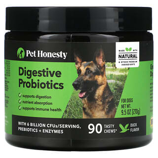 Pet Honesty, Digestive Probiotics, For Dogs, Duck, 90 Tasty Chews, 9.5 oz (270 g)