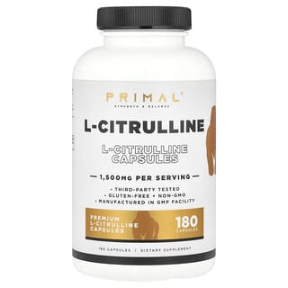 PrePrimal, L-Citrulline, L-Citrullin, 1.500 mg, 180 Kapseln (750 mg pro Kapsel)