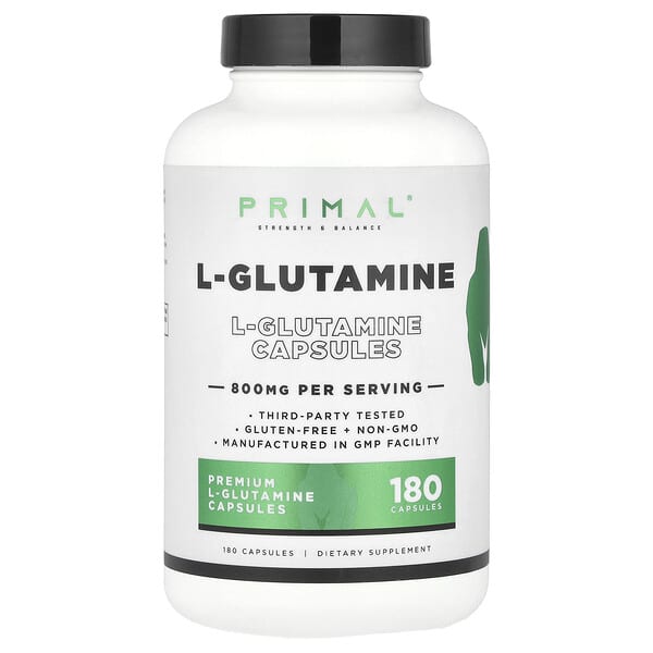 L-Glutamine, 800 mg, 180 Capsules