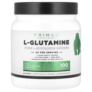 PrePrimal, L-Glutamine Powder, Unflavored, 17.6 oz (500 g)