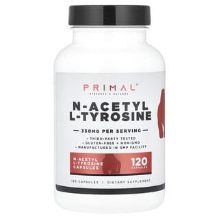 PrePrimal, N-Acetyl L-Tyrosine, 350 mg, 120 Capsules