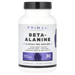 PrePrimal, Beta-Alanina, 3.400 mg, 120 Cápsulas (850 mg por Cápsula)