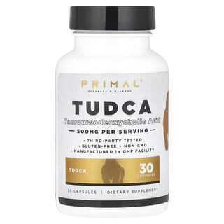 PrePrimal, 牛磺熊去氧膽酸（TUDCA），500 毫克，30 粒膠囊