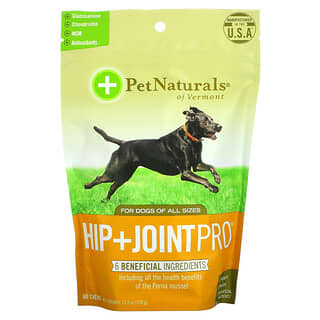 Pet Naturals of Vermont, Hip + Joint Pro, для собак, 60 жевательных таблеток, 318 г (11,2 унции)