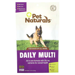 Pet Naturals, Multivitamínico Diário, Para Cães, 30 Mastigáveis, 105 g (3,70 oz)