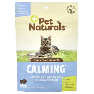 Pet Naturals, Calming®, Para gatos, Todos los tamaños, 30 comprimidos masticables, 45 g (1,59 oz)