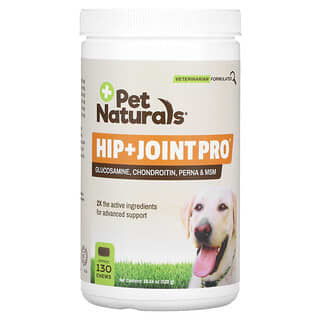 Pet Naturals, Hip + Joint Pro, Para perros, 130 comprimidos masticables, 520 g (18,34 oz)