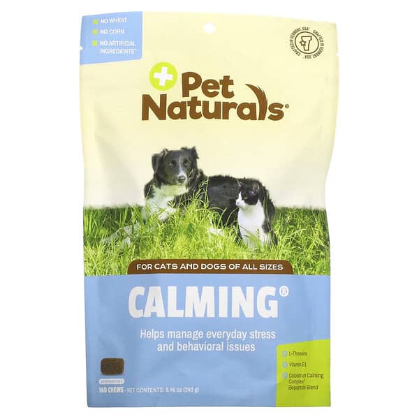 Pet Naturals of Vermont‏, Calming, For Dogs and Cats , 160 Chews