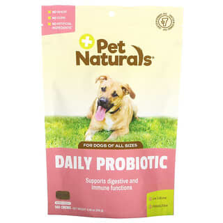 Pet Naturals of Vermont (بيت ناتشورالز أوف فيرمونت)‏, Daily Probiotic، للكلاب، 160 قطعة مضغ تقريبًا، 8.48 أونصة (240 جم)