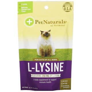 Pet Naturals, L-lisina para gatos, Sabor a hígado de pollo, 250 mg, 60 comprimidos masticables, 90 g (3,17 oz)