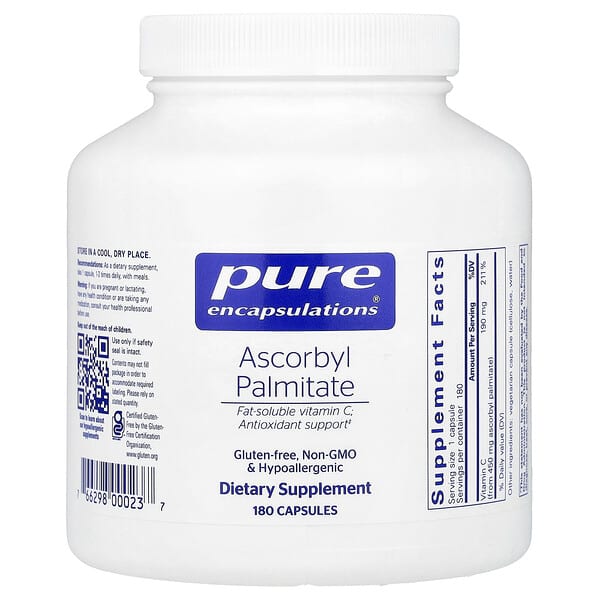 Pure Encapsulations, Ascorbyl Palmitate, 180 Capsules (190 mg per Capsule) — product photo 1