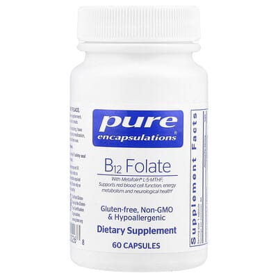 Pure Encapsulations, B12 Folic Acid, 60 Capsules