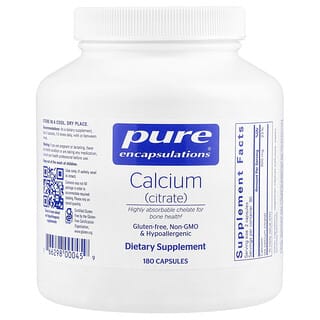 Pure Encapsulations, Calcium (Citrate), 180 Capsules