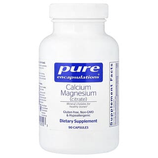 Pure Encapsulations, Calcium Magnesium (Citrate), 90 Capsules