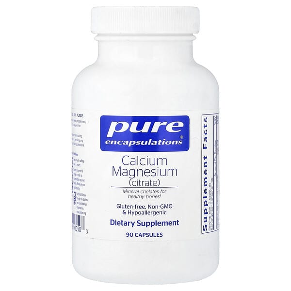 Pure Encapsulations, Calcium Magnesium (Citrate), 90 Capsules — product photo 1