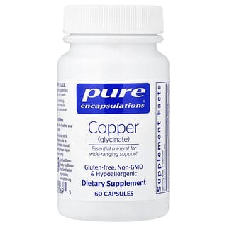 Pure Encapsulations, Copper (Glycinate), 60 Capsules (2 mg per Capsule)