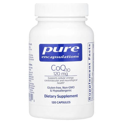 Pure Encapsulations, Coenzyme Q10, 120 mg, 120 Capsules